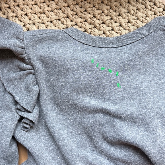 Clare V Le Snap Button Down Bomber Sweatshirt - Picture 3 of 5